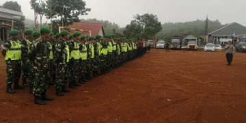 Menhan RI Sambangi Jampang Kulon, Kodim/0622 dan Polres Sukabumi di Kerahkan