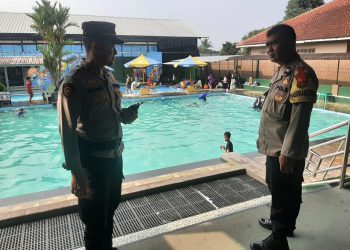 Liburan Tahun Baru, Polsek Lembursitu Patroli Sasar Obyek Wisata Kolam Renang Sport Garden