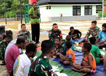 Satgas Yonif 310/KK Panjatkan Doa Bersama Warga Di Keerom Papuas