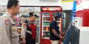 Pantau Dan Cek Mesin ATM oleh PS Kanit Samapta dan Bhabinkamtibmas Polsek Lembursitu Polres Sukabumi Kota