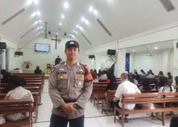 Polsek Lembursitu Berikan Rasa Aman dan Nyaman Bagi Jemaat Greja Getsmani