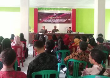 Jelang Pemilu 2024, Ratusan KPPS Desa Cikujang Kec. Gunung Guruh di Lantik PPS