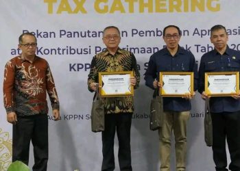Jajaran Pimpinan Daerah Kab. Sukabumi Terima Penghargaan, Dalam SPT PPH Pajak 2023