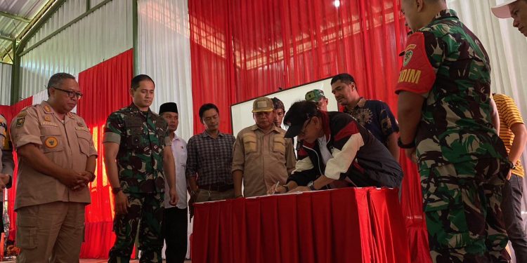 Dukung Program TMMD ke-119, PT Bogorindo Cemerlang Hibahkan Satu Hektar Tanah