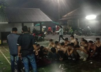 Diduga Geng Motor, Polisi Berhasil Amankan Puluhan Remaja di Sukabumi