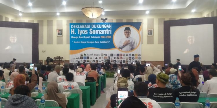 Forum Komunikasi Relawan Iyos Somantri Deklarasikan Dukungan Menuju Bupati Sukabumi 2024-2029
