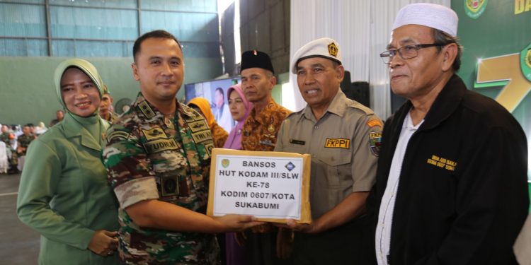 HUT ke-78 Kodam III/Siliwangi, Kodim 0607/Kota Sukabumi Gelar Syukuran dan Baksos