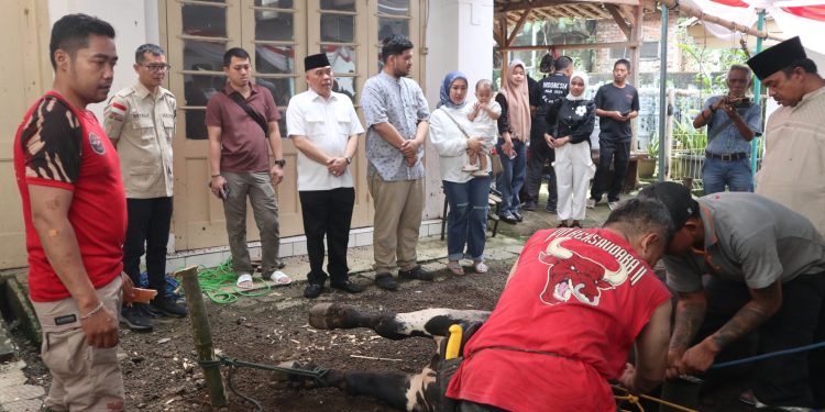 Rayakan Idul Adha 1445 H, Hergun Bersama Keluarga Distribusikan Daging Kurban