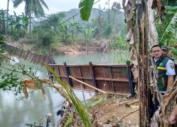 Jembatan Gantung di Jampangtengah Putus, Ini Kata Kalak BPBD Kab. Sukabumi