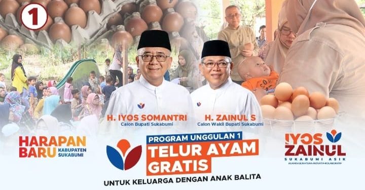 Perdana, Iyos-Zainul Luncurkan Program Telur Ayam Gratis Untuk Keluarga Dengan Balita