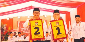 KPU Kab. Sukabumi Gelar Tahapan Pengundian Nomor Urut Calon Bupati dan Wakil Bupati, Ini Hasilnya