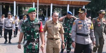 Polres Sukabumi Gelar Apel Besar Harkamtibmas, Ini Pesan Sekda Ade Suryaman Untuk Suksesnya Pilkada 2024