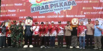 KPU Kabupaten Sukabumi Gelar Kirab dan Jalan Santai Pilkada 2024