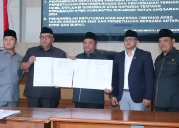 Paripurna DPRD Kab. Sukabumi, Bupati Sampaikan Dokumen Evaluasi Gubernur Atas Raperda Perubahan APBD 2024