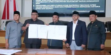 Paripurna DPRD Kab. Sukabumi, Bupati Sampaikan Dokumen Evaluasi Gubernur Atas Raperda Perubahan APBD 2024