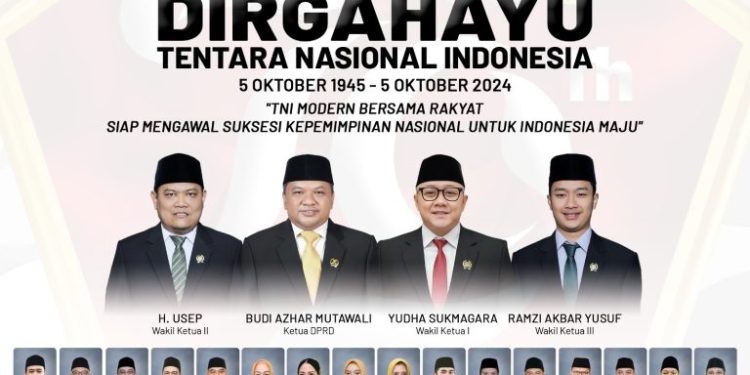 DPRD Kabupaten Sukabumi Mengucapkan Dirgahayu TNI ke-79