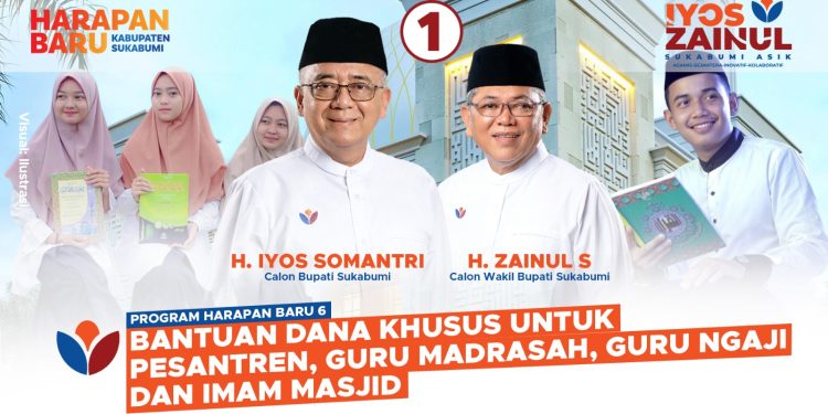 Paslon Bupati dan Wakil Bupati Iyos-Zainul, Mantapkan Program Bantuan Khusus Untuk Pesantren, Guru Ngaji, Madrasah dan Iman Masjid