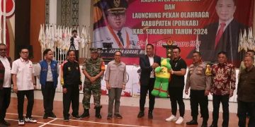 Pengukuhan KOK dan Launching Porkab Sukabumi 2024, Ini Pesan Sekda Ade Suryaman