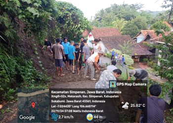 Hujan Deras, Tebing di Simpenan Longsor