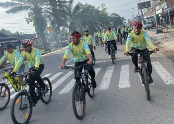 Wakil Bupati Terpilih Kabupaten Tebo 2024 Nazar Efendi Ikuti Gowes Bareng Forkompinda