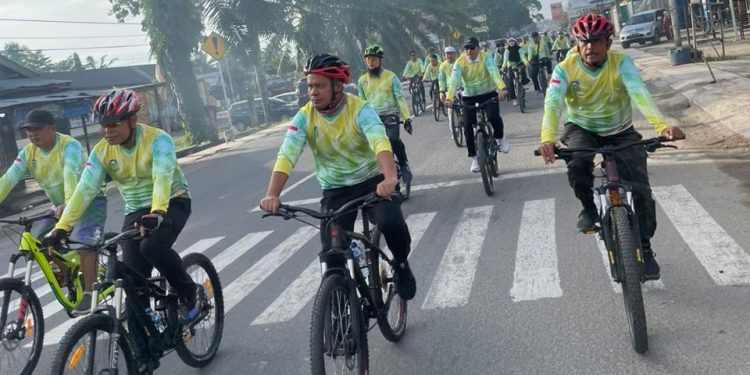 Wakil Bupati Terpilih Kabupaten Tebo 2024 Nazar Efendi Ikuti Gowes Bareng Forkompinda