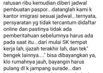 Cetusan Keluhan Pelayanan Paspor di Imigrasi Kelas IIB Sukabumi Viral di Grup Media Sosial, Ini Narasinya