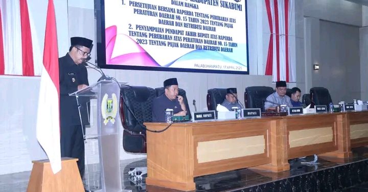 Paripurna DPRD Kab. Sukabumi Bahas Perubahan Perda No15 Tahun 2023 Tentang Pajak Daerah dan Retribusi Daerah