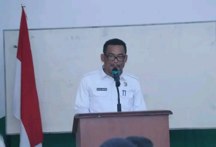 Foto Dok/ : Kepala Dinas Kesehatan Kabupaten Sukabumi, Agus Sanusi, disela sambutan.