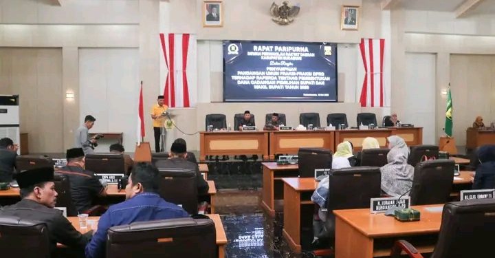 Wakbup Sukabumi H. Andreas Hadiri Paripurna Bahas Pembentukan Dana Cadangan Pemilihan Bupati & Wakil Bupati Tahun 2029