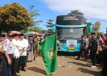 Wakbup Sukabumi Lepas 442 Calon Jemaah Haji Kloter 39, Jemaah Tertua 91 Tahun Termuda 18 Tahun