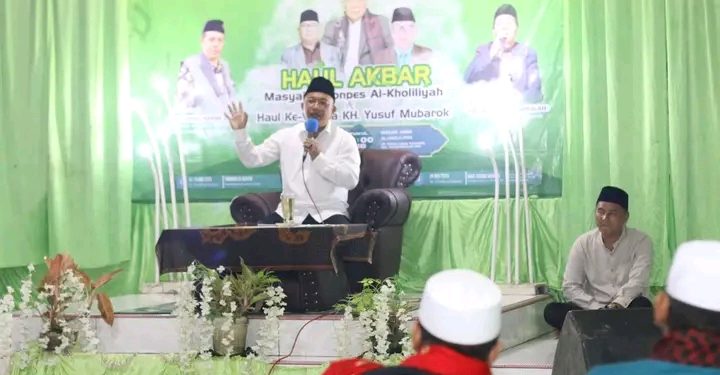 Hadiri Haul Akbar ke-5 Guru Besar Yayasan Al-Kholiliyah KH. M. Yusuf Mubarok, Wakbup Sukabumi Sampaikan Ini