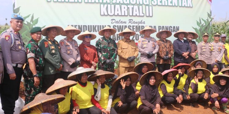 Bupati Bersama Kapolres Sukabumi Gelar Panen Raya Jagung, Ini Kata Presiden Prabowo Subianto