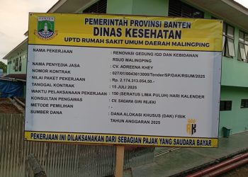 LPI Sorot Renovasi Gedung IGD Dan Kebidanan RSUD Malingping, Diduga CV Pelaksana Punya Histori Buruk