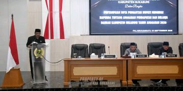 Dalam Paripurna DPRD Bupati Sukabumi Sampaikan Nota Pengantar Raperda APBD Tahun 2026