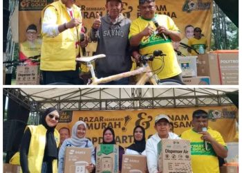 HUT ke-61 Partai Golkar Ribuan Warga Antusias Padati Lapang Sawit Tunggal Sagaranten Sukabumi