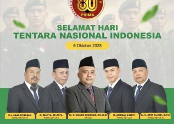 Baznas Kabupaten Sukabumi Menyucapkan Selamat Hari Tentara Indonesia ke-80 tahun 2025.