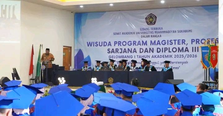 Bupati Sukabumi Hadiri Wisuda Gelombang I Diploma III Tahun Akademik 2025 Universitas Muhammadiyah Sukabumi