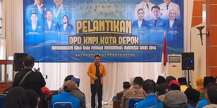Nurcholis Syahbani Resmi Dilantik Ketua KNPI Depok, Ini Pesan Ketua DPRD Farabi A Rafiq