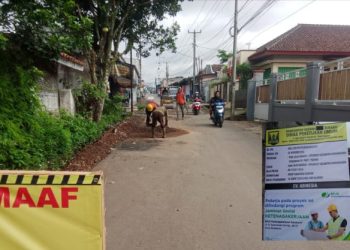 Dinas PU Gercep Realisasikan Perbaikan Jalan Babakan-Cipendey, Kades Cibentang Apresiasi