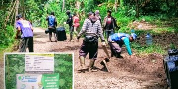 Habiskan 373 Juta Lebih Ruas Jalan Ciangsana – Puncak Madura Akirnya Diperbaiki Dinas PU Kab. Sukabumi, Pengguna Jalan Sumringah