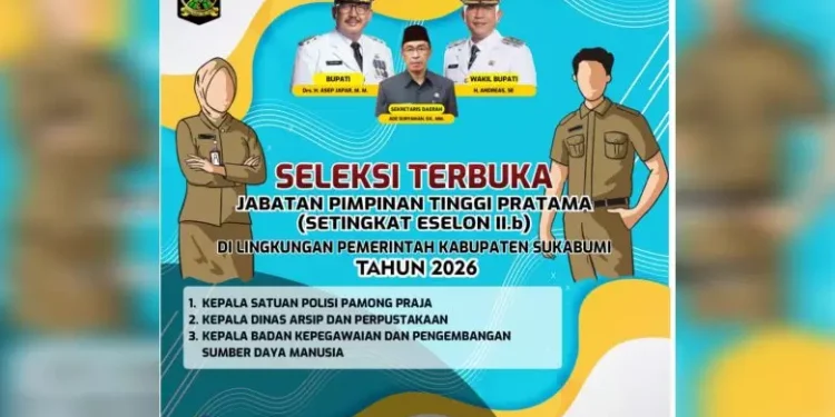 Simak Daftar Pejabat Pemkab Sukabumi Lolos Tahapan Seleksi Administrasi, Selter Untuk JPT Pratama Eselon II-b Tahun 2026