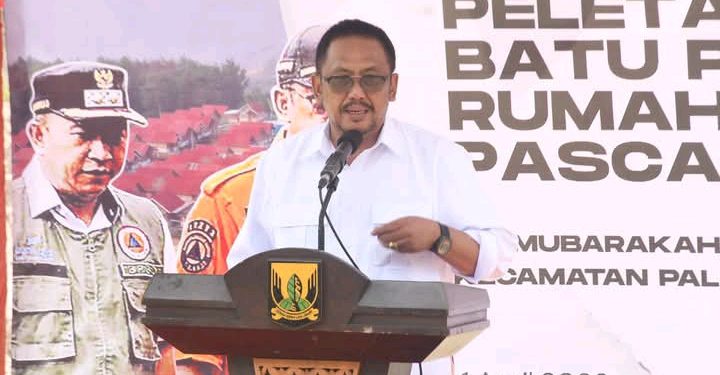 Bupati Sukabumi Letakan Batu Pertama Kampung Mubarakah Desa Cikadu Pascabencana