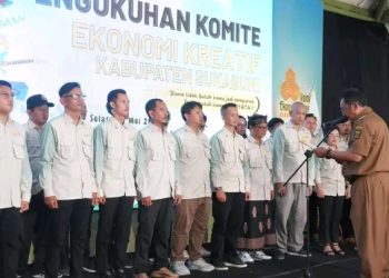 Iwan Sunarya Resmi Ketuai Komite Ekonomi Kreatif Kabupaten Sukabumi 2026-2030, Ini Pesan Bupati