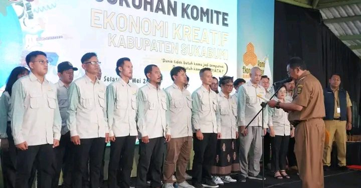 Iwan Sunarya Resmi Ketuai Komite Ekonomi Kreatif Kabupaten Sukabumi 2026-2030, Ini Pesan Bupati