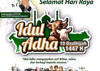 Disperkim Kabupaten Sukabumi Ucapkan Selamat Hari Raya Idul Adha 1447 Hijrah/2026